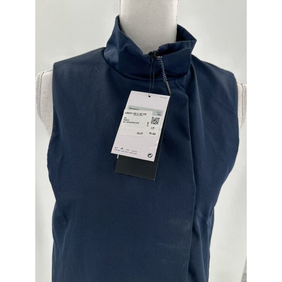 NWT Nike Women's Obsidian Black Repel Vest Zipper Snap Pockets Athleisure XS - Picture 3 of 9